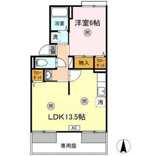 プレジール小野 A棟【1階】の間取り
