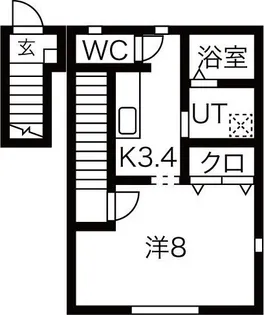 奥州市江刺岩谷堂字御所橋【Amour ever V】新築【2階】の間取り