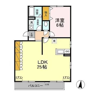 フロイデ若葉【1階】の間取り