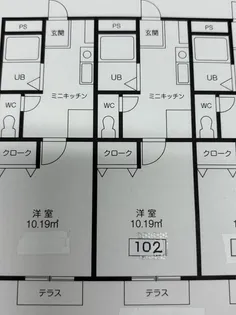 カサアレグレ【1階】の間取り