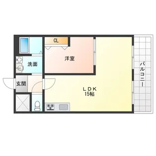 ライオンズマンション靭公園【7階】の間取り