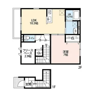 クレール 藤花【2階】の間取り