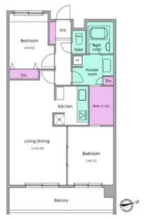 レジディア祐天寺【3階】の間取り