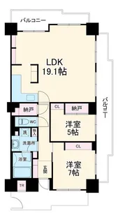 リビオアクシスプレイス【21階】の間取り
