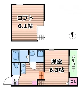 ハーモニーテラス加島【2階】の間取り