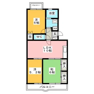 3LDKの間取り画像