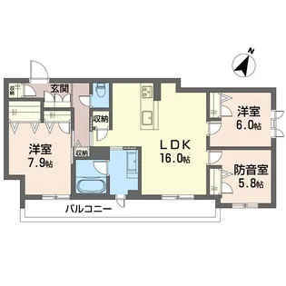 クオリスタ成田【2階】の間取り