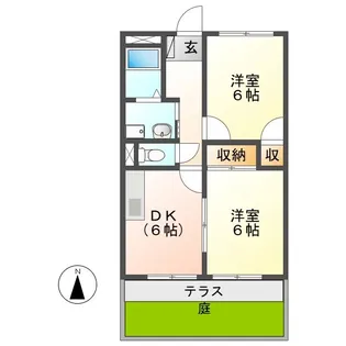レジデンス落合A【1階】の間取り