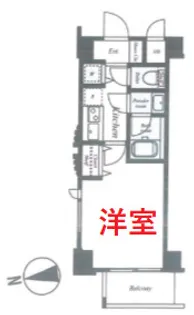 セントパレス大鳥居【4階】の間取り