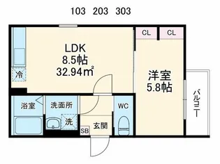 GRADUS上溝(グラドゥスカミミゾ)【3階】の間取り