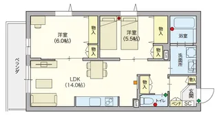 (シニア限定)グランビレッジ橋本【2階】の間取り