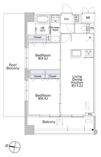 プロシード池上【7階】の間取り