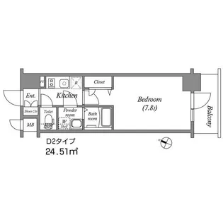 1Kの間取り画像
