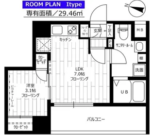 ステージグランデ文京小石川【8階】の間取り