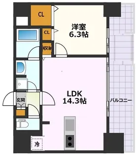 ファーストレジデンス栄【4階】の間取り