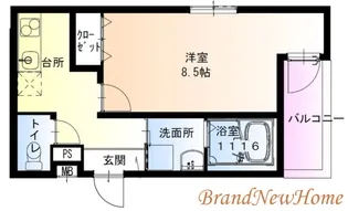 1Kの間取り画像