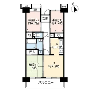URコンフォール本郷町【3階】の間取り
