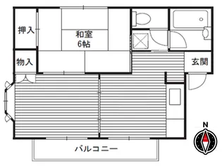 スカイヒルズ B【2階】の間取り