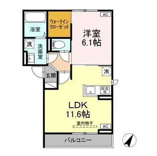 長野県長野市大字鶴賀【アパート】の間取り