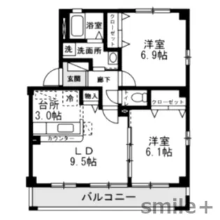 シャルム【1階】の間取り