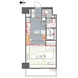 東京都中央区東日本橋2【マンション】の間取り
