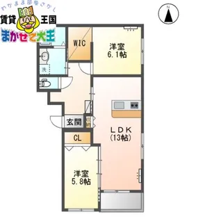 カーサ・グラン赤迫【1階】の間取り