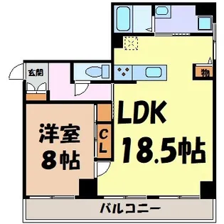 Jスクエア高岳【6階】の間取り