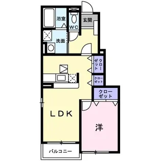 ヴェルデ・ルーチェ B棟【1階】の間取り