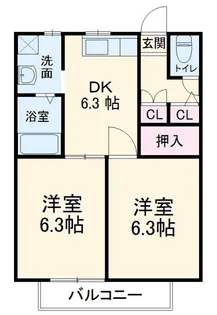 フジハイツ【2階】の間取り