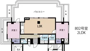 生田マンション【8階】の間取り
