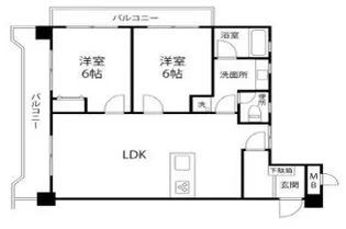 戸田第2コーポサンキョー【1階】の間取り