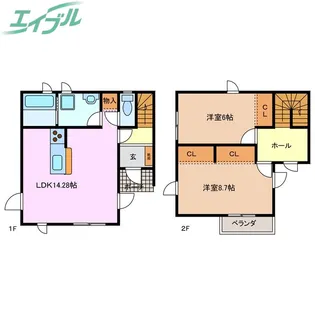 三重県四日市市城西町【一戸建】の間取り