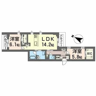 ロスマリーノ 東川口【2階】の間取り