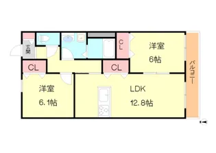 メゾンコーレア【2階】の間取り
