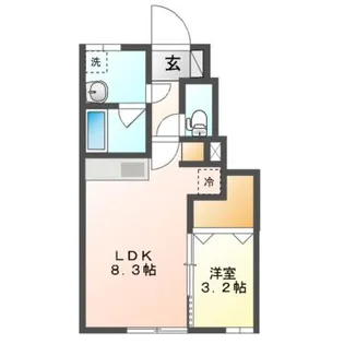 グランデ アン・ドゥ【1階】の間取り