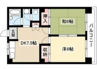 ラポール名幸【2階】の間取り