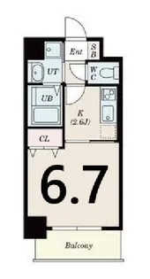 大阪府大阪市北区大淀南3【マンション】の間取り