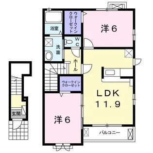 チョコラス【2階】の間取り