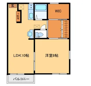 パークハイツA【1階】の間取り