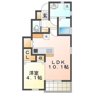 クロッカス B【1階】の間取り