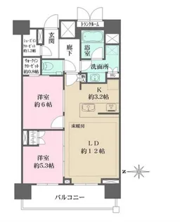 ザ・パークハウスアーバンス渋谷【12階】の間取り