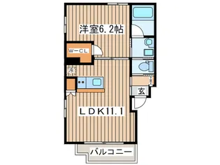 エフパークレジデンス横浜反町1216【1階】の間取り