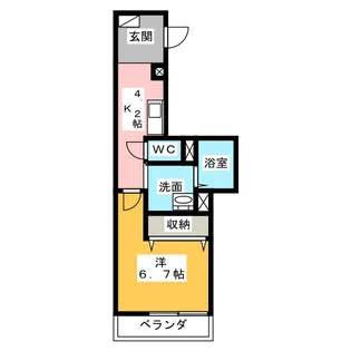 ヴェルヴェーヌ小幡駅前II【2階】の間取り