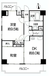 モリス四ツ木【8階】の間取り