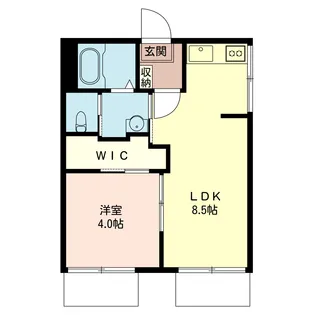メゾンドゥエコー【1階】の間取り