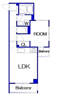 岡部ドエル六番館【3階】の間取り