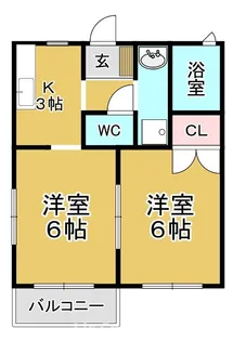 もみじヶ丘インプス【2階】の間取り
