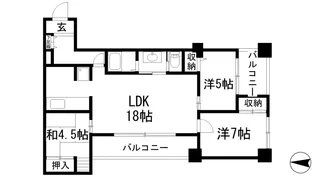 パレ伊丹北2【4階】の間取り