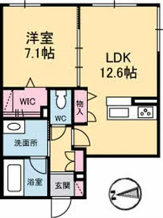 ベレオ杏樹【1階】の間取り
