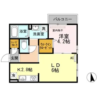 クローバーハイツ7【2階】の間取り